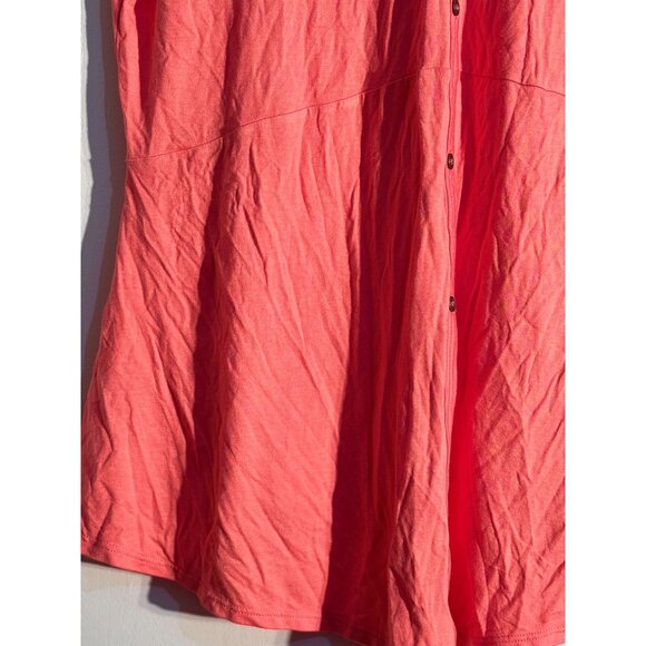 Coral Loveappella Womens Button-Down Top Size 2X Rayon/Spandex Blend - Picture 9 of 12